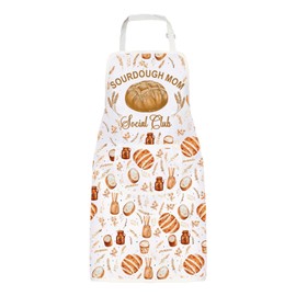 MYSOMY Sourdough Maker Gift Sourdough Mom Social Club Apron Sourdough Baker Apron Bread Baking Apron Sourdough Mama Gifts (Sourdough Mom Apron)