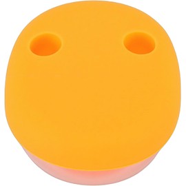 ZJchao Caja de Refrigerios sin Ensuciar con Cubiertas para los Dedos 2 en 1 Contenedor de Refrigerios Reutilizable Portátil Tapa de Silicona a Prueba de Fugas para Viajes Escuela (ORANGE)