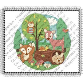 1/4 Sheet ~ Children Woodland Animals Birthday ~ Edible Image Cake/Cupcake Topper!!!