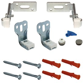 Jabema 2 x Radiator Mounting with Side Tabs and 1 x 1/2 Inch Plug Set, Wall Console Radiator Console, Radiator Bracket Mounting Bracket