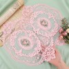 Amabro 4Pcs Lace Doilies for Tables Retro French Style Lace