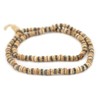 TheBeadChest Light Rustic Inlaid Yak Bone Mala Beads (6mm)