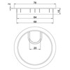 König Helern Metal Cable Grommet Diameter 68 mm Stainless Steel
