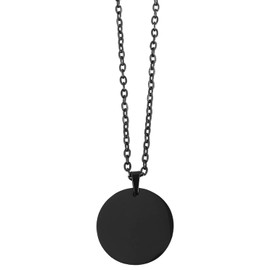 Akzent 5010155 Anchor Chain Stainless Steel 58 cm Long Engraving Pendant, Stainless Steel