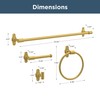 Franklin Brass Calloway (4-Pack) Bathroom Set Satin Gold 18" +