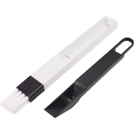 TRIXES 2 Small Cleaning Brushes For Hard to Reach Places & Gaps - 2 in 1 Mini Dustpan and Brush for Car Vents, Sliding Door Tracks, Keyboards, Blinds, Door Sills, Skirting Boards & Window Groove Slots