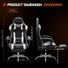 SMUG Ultimate Gaming Throne Ergonomic Computer Chair with Footrest, Adj.