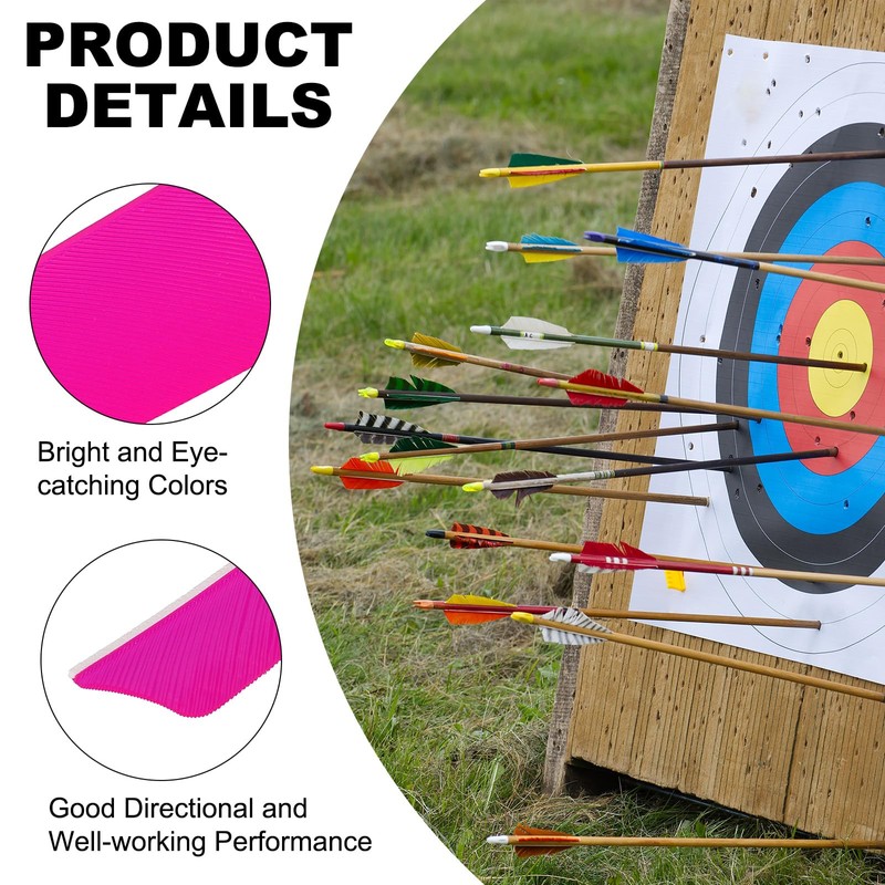 sourcing map Arrow Vanes Arrow Fletching 4" Shield Shape Turkey