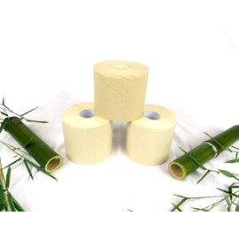 Bampoo Premium Bamboo Toilet Paper 24 Roll Pack Tree Free Chemical Free Unbleached Jumbo Rolls