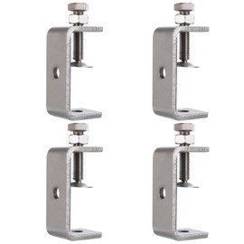 Pack of 4 C Clamp 65 mm Carrier Clamp Stainless Steel 304 Small C Clamp Clamping Screw Adjustment Range 37-62 mm Stainless Steel Welding Clamp for Welding, Tools, DIY, Woodworking