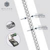 NKlaus Set of 2 925 Sterling Silver Curb Chain 38