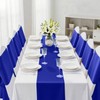 SHEJIZE 10 Pack Royal Blue Satin Table Runner 12x108 Inches