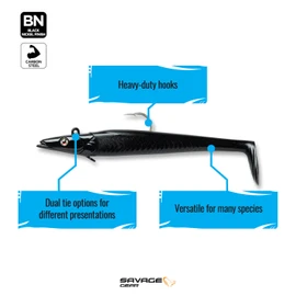 SAVAGE GEAR Sand Eel 6 PULG SEJ160 (2 Piezas)-MO-Murdered out