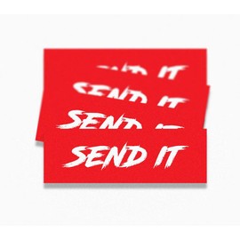 Send It Stickers, Funny labtop Decorative Stickers, 4 Pack, 3"x1"