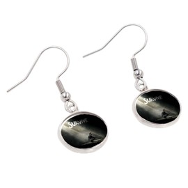 Living Dead Vol I Drop Dangle Earring, Silver