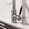 Modern Style Single Handle Kitchen Faucet Kit 2-Function Pull Sprayer