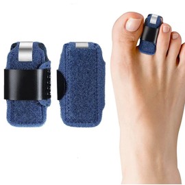 2Pcs Blue Small Toe Splints for Straightening Hammer Toe Corrector Toe Straightener Finger Support Brace Stabilizer Women Men Broken Toe Support Easy to Wear and Use, Braces, Splints Supports