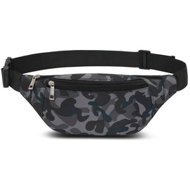 Bumbag Waist Fanny Pack Running Belt for Men Women Unisex Bum Bag with Adjustable Belt for Biking Traveling Outdoors Workout Cycling Fitness Hiking (CamoBlack)