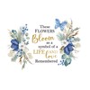 Lillian Rose Crackle Glass Memorial Flower Vase with Sympathy Verse