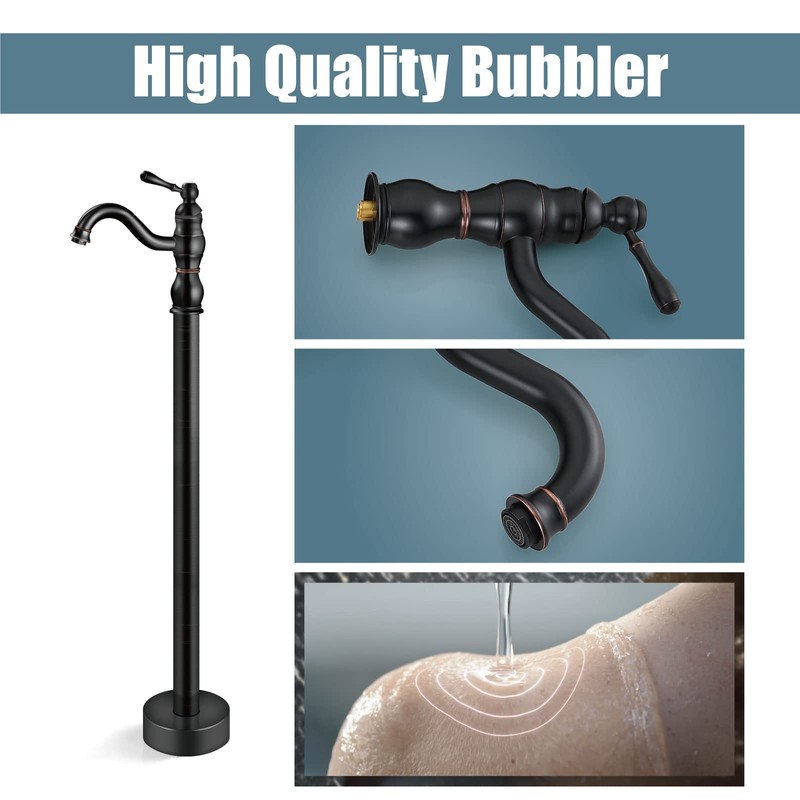 Aolemi Oil Rubbed Bronze Freestanding Bathtub Faucet Swivel Spout Single