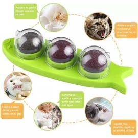 Sunshinemall Juguete Gatos Catnip Pelota 3 Sabores Naturales