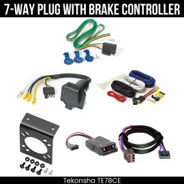 Tekonsha 7-Way Trailer Wiring Kit + Brake Control For 04-07 Ford Econoline Van