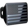 American Black Flag Metal Hitch Cover (Fits 3" Receiver, Black)