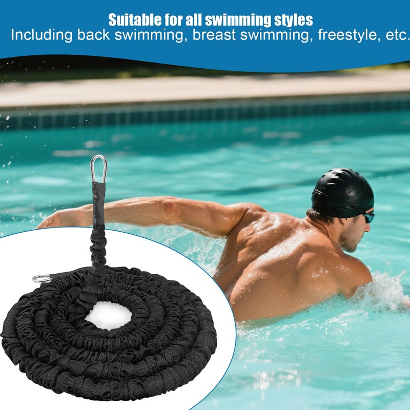 Swimming Belt for Pool, Swimming Resistance Belt, 2.5-9 m Adjustable,