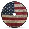 DJYQBFA Spare Tire Cover with Backup Camera Hole Flag of