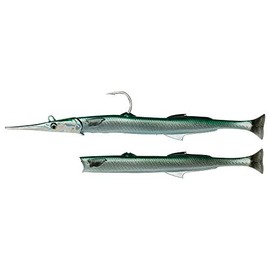 Savage Gear Salt 3D Needle Fish Pulse Tail Rubber Fish Colour: Green Silver, Length / Weight: 23 cm / 55 g