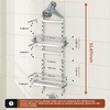 Orimade Aluminum Hanging Shower Caddy Over Head, Adjustable Bathroom Shelf