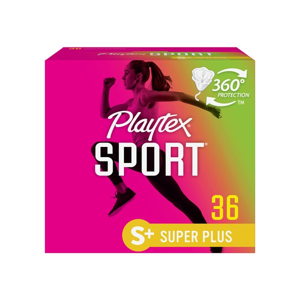 Playtex Sport Tampons, Super Plus Absorbency, Fragrance-Free - 36ct
