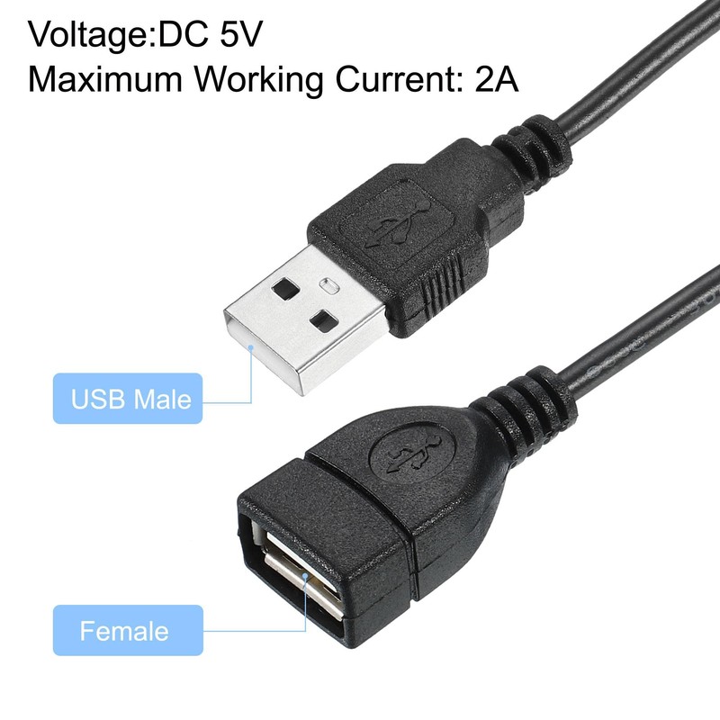sourcing map 501 On/Off Switch USB Male to Female 100
