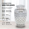 Silver Fleur De Lis Adult Cremation Urn