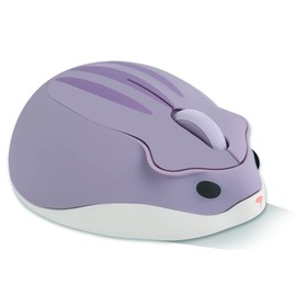 Hamster Shape Wireless Mouse Computer Mouse 1200DPI Cute Cartoon Quiet Wireless Mouse for Children Girls Portable Wireless Mouse for Left and Right Handed PC/Laptop/Windows/Linux, Gift Purple