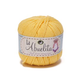 Omega Hilaza Abuelita 100% algodón Bolsa con 5 bolitas de 50 gramos (Amarillo)