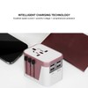 International Power Adapter Travel Plug with 4 USB Ports for