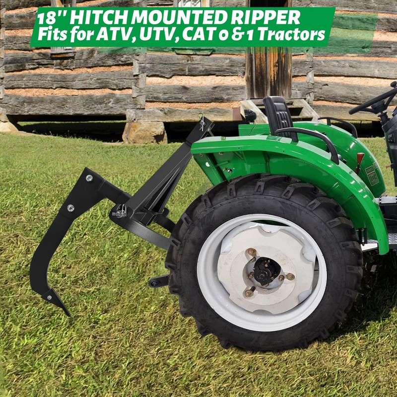 Garvee Hitch Mounted Ripper, 18'' Shank Middle Buster Plow for