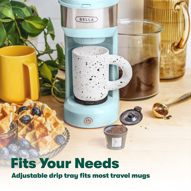 BELLA Dual Brew Single Serve Coffee Maker, K-cup Compatible with