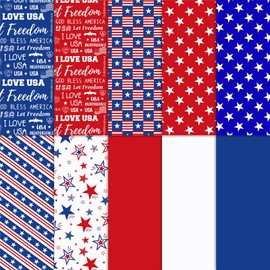 SANNIX 100 Sheets 4th of July Tissue Paper Bulk Red Blue White Stars Patriotic Gift Wrapping Paper for Gift Wrapping Boxes DIY Crafts Independence Day Veterans Party Decoration 19.7 ×13.8 Inch