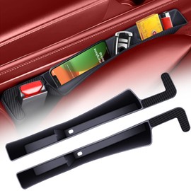 2 PCS Car Seat Gap Filler Organizer, Multifunctional Cars Gap Fillers Storage, Auto Side Seat Gap Storage Box, Car Seat Accessories Prevents Things from Falling into Seat and Center Console Gap