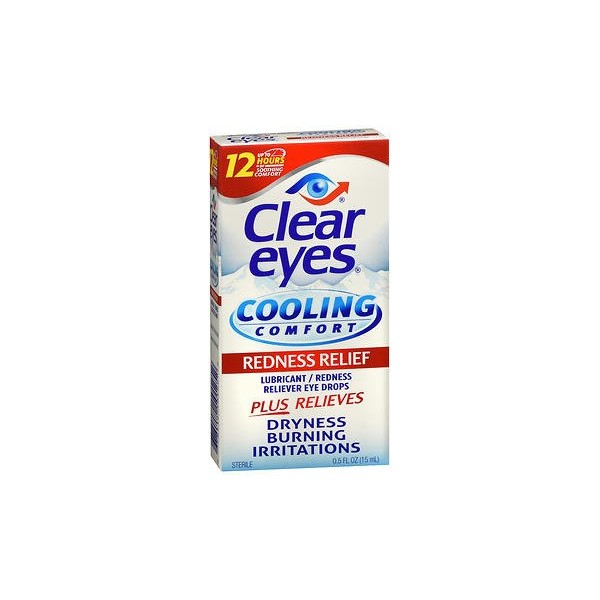 Clear Eyes Cooling Comfort Redness Relief Eye Drops - 0.5 oz, Pack of 5