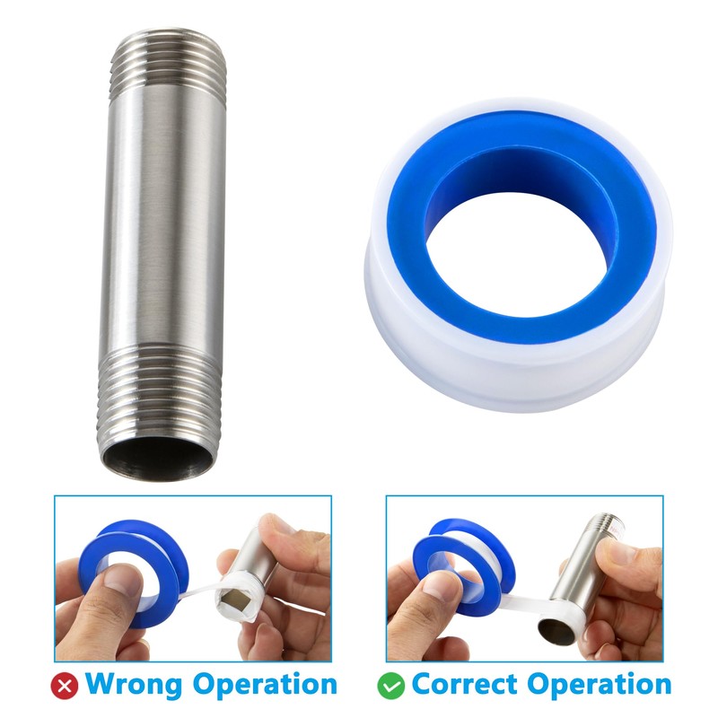 Straight Shower Arm with Flange, Ceiling Mount 3 Inches Rain