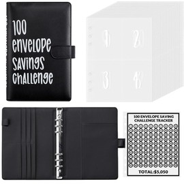 100 Envelopes Money Saving Challenge - Money Saving Binder, Savings Book with Cash Envelopes Easy and Fun Way to Save $5,050, 100 Envelope Challenge Binder for Budgeting Money Saving