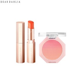 DEAR DAHLIA Lip Paradise Color Balm & Soft Dream Blush Set 2items [Blooming Edition 4], Color:B102 LAUREN + PLEASURE