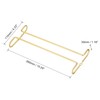 uxcell Gold Stainless Steel Under Cabinet Wine Glass Rack, 1pcs