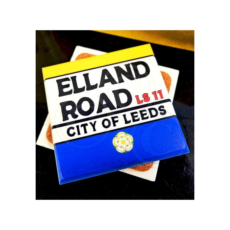 Generic Leeds Marble Coaster, Elland Road sign coaster| Leeds Leeds