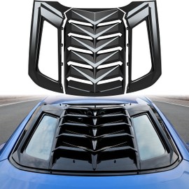 KEWISAUTO Rear Window Louver for Mustang 15-25，Back Windshield Sun Shade Cover Vent GT Lambo Style Exterior Trim for Ford Mustang 2015-2025 Accessories (Glossy Black)