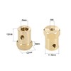 sourcing map Hexagonal Coupling 6 mm Bore Motor Hexagonal Brass