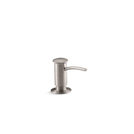 KOHLER 1895-C-VS Kitchen Sink Soap Dispenser with Contemporary Design, Store Liquid Soap, Dishwasher Liquid, or Hand Lotion, Vibrant Stainless, 16oz